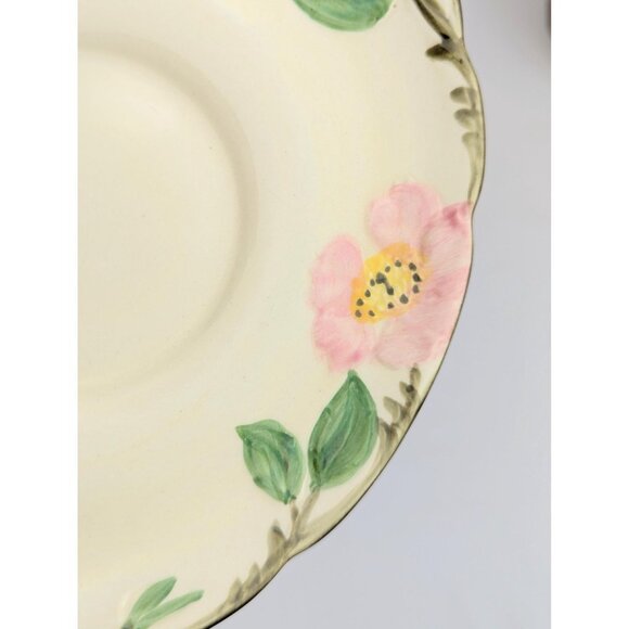 Set of 4 Franciscan Desert Rose Saucers Vintage 1940s-50s Grandmillennial China - Picture 9 of 9